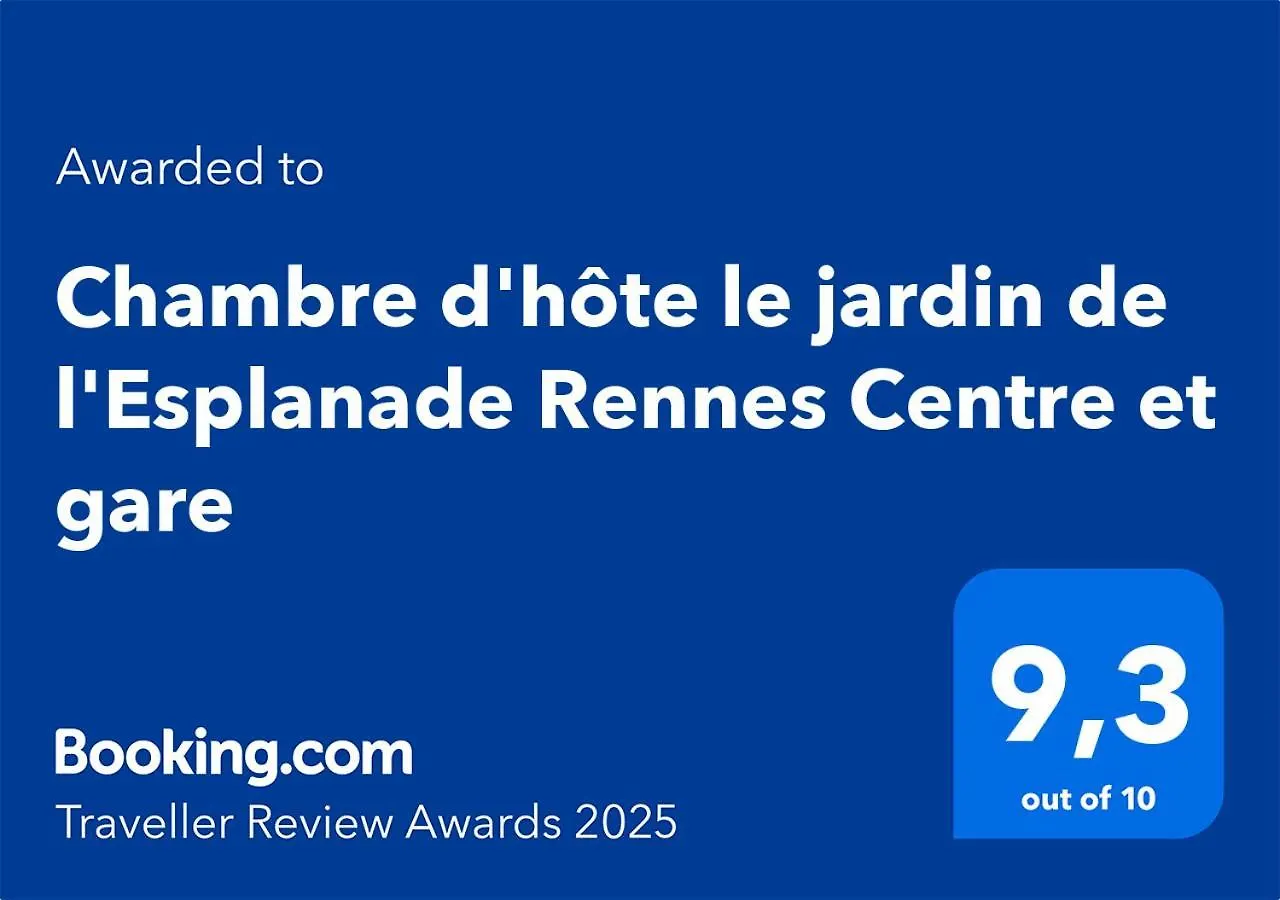 Chambre D'Hote Le Jardin De L'Esplanade Rennes Centre Et Gare Bed & Breakfast